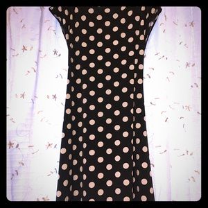 NYC Boutique Black Polka Dot Stretch Dress - M